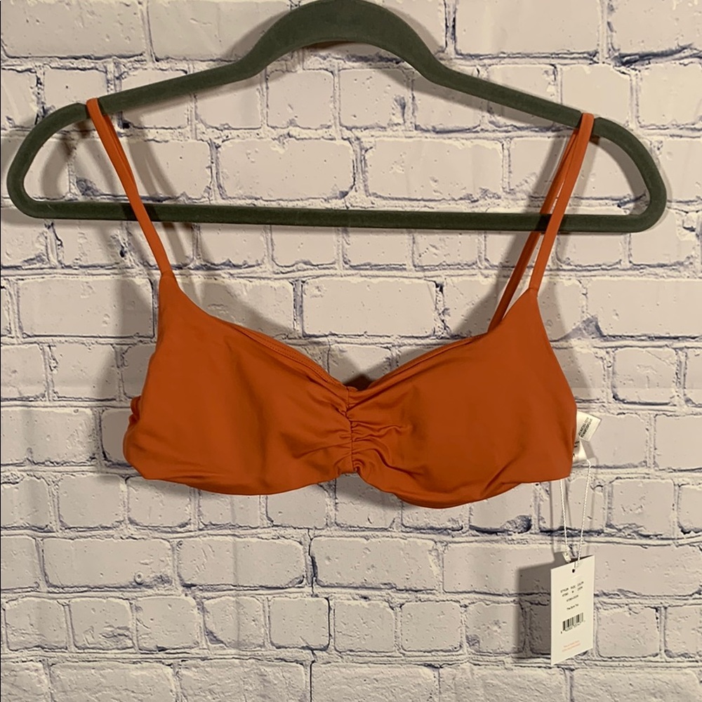Andie Swim Womens Symi Bikini Top in Pink Hue Beach Vacation Cruise Pool M NWT